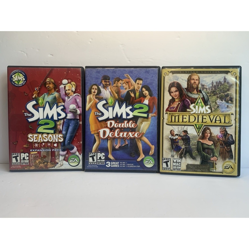 The Sims 2 Double Deluxe Seasons and The‎ Sims Medieval Limited Edition PC Game